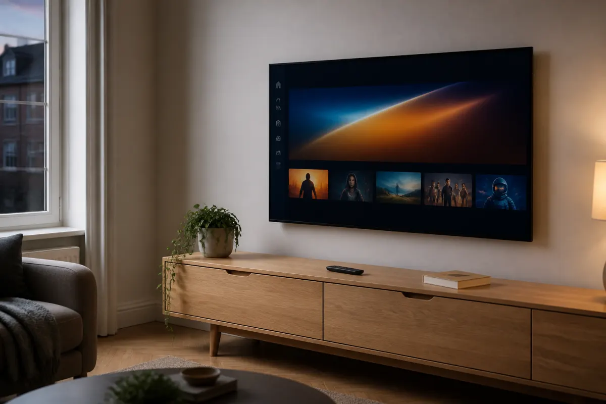 Living room TV ready for 5G IPTV setup